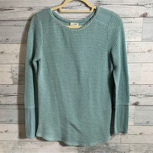 Sundance Women’s Waffle Knit Sweater Light Blue Green No Size See Measurements